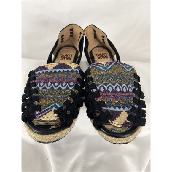 Muk Luks Alice Step-In Multi-Colour Espadrilles Womens Size 7 - Picture 4 of 7